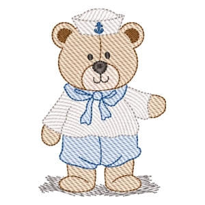 Sailor Bear (Quick Stitch) Embroidery Design