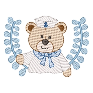 Sailor Bear (Quick Stitch) Embroidery Design