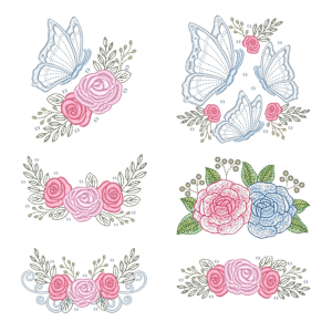 Roses and Butterflies Design Pack