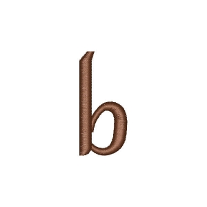 Cursive Alphabet Letter b Embroidery Design