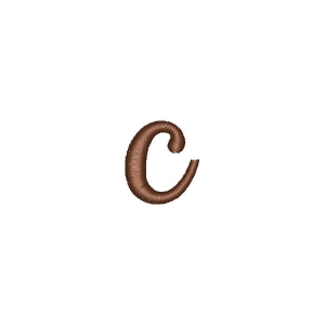 Cursive Alphabet Letter c Embroidery Design