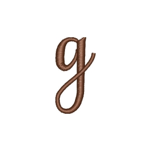 Matriz de bordado Alfabeto Cursivo Letra g