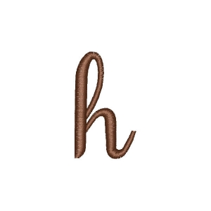 Cursive Alphabet Letter h Embroidery Design