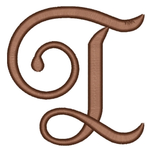Cursive Alphabet Letter I Embroidery Design