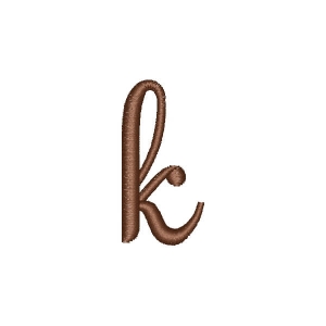 Matriz de bordado Alfabeto Cursivo Letra k