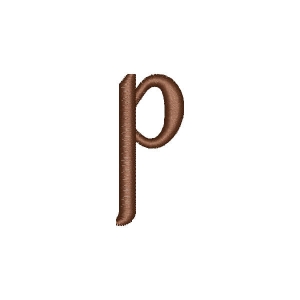 Matriz de bordado Alfabeto Cursivo Letra p