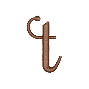 Matriz de bordado Alfabeto Cursivo Letra t