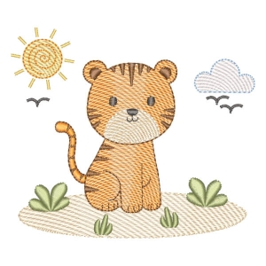 Safari Tiger (Quick Stitch) Embroidery Design
