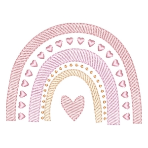 Matriz de bordado Arco-íris Boho (Pontos Leves)