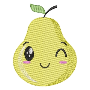 Cute Pear (Quick Stitch) Embroidery Design
