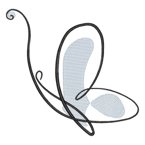 Minimalist Butterfly Embroidery Design