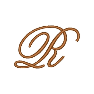 Matriz de bordado Letra R Wedding Font