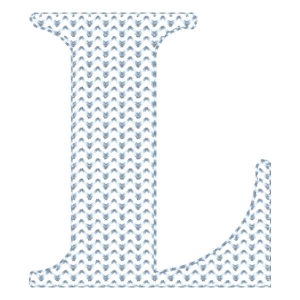 Stylish Letter L Embroidery Design