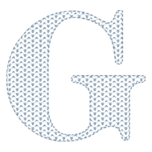 Stylish Letter G Embroidery Design