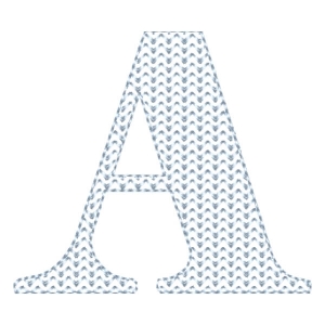 Stylish Letter A Embroidery Design
