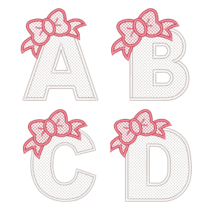 Alphabet with Lace Design Pack