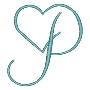 Letra P com Coração