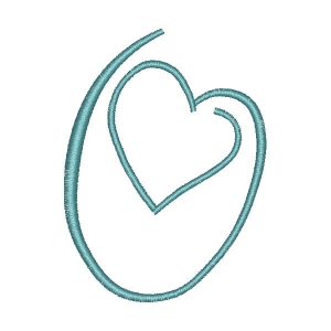 Letra O com Coração