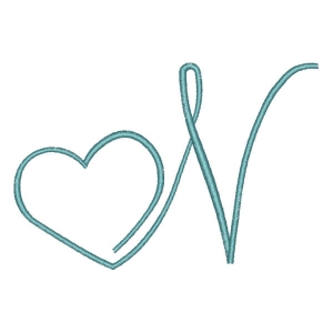 Letra N com Coração