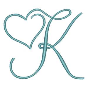 Letra K com Coração