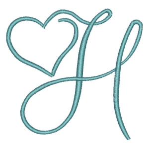 Letra H com Coração