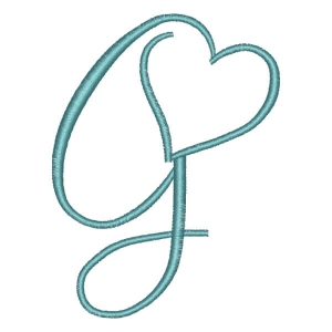 Letra G com Coração