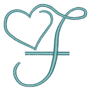 Letra F com Coração