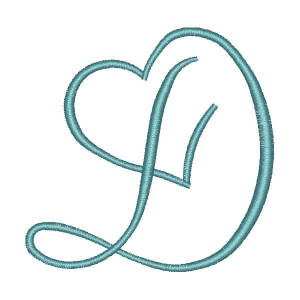 Letra D com Coração