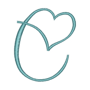 Letra C com Coração