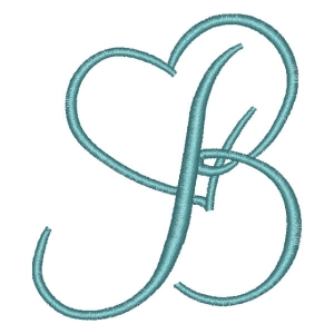 Letra B com Coração