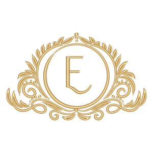 Letra E em Moldura