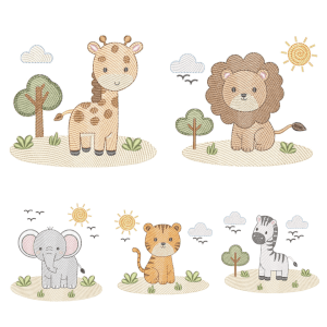Safari Animals (Quick Stitch) Design Pack