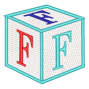 Alfabeto Cubo Letra F