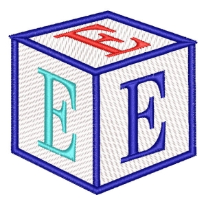 Alfabeto Cubo Letra E