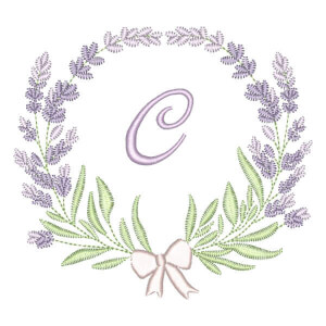 Moldura de Lavanda com Inicial