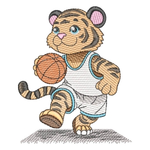 Tigre Jogando Basquete (Pontos Leves)