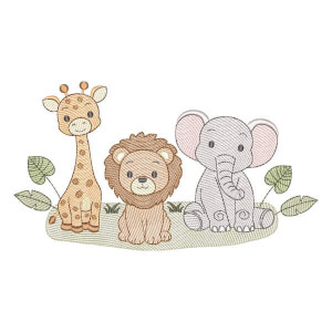 Animais Safari Trio (Pontos Leves)