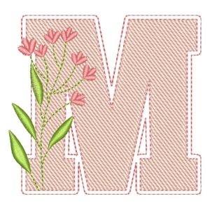 Monograma com Letra M (Pontos Leves)