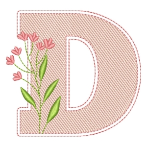 Monograma com Letra D (Pontos Leves)