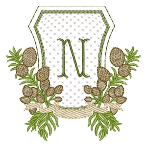 Alfabeto em Moldura Letra N