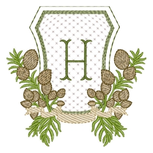 Alfabeto em Moldura Letra H