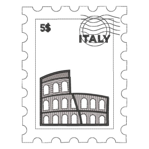 Contour Italy Seal Embroidery Design