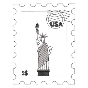 Contour USA Seal Embroidery Design