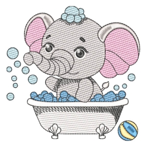 Elefantinho Tomando Banho (Pontos Leves)