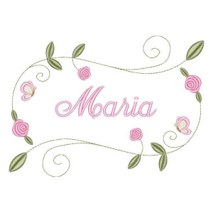 Moldura Floral com Nome