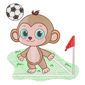 Macaco Jogador de Futebol (Pontos Leves)
