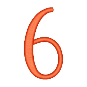 Alfabeto Cursivo Número 6