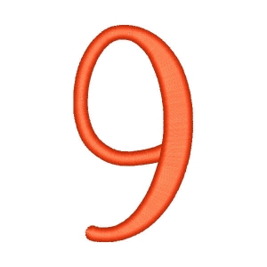 Alfabeto Cursivo Número 9