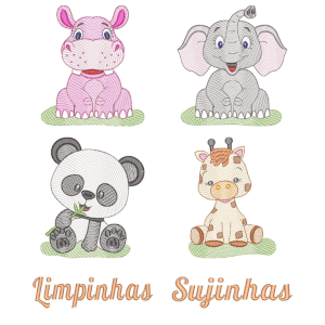  Animais Limpinhas e Sujinhas (Pontos Leves)
