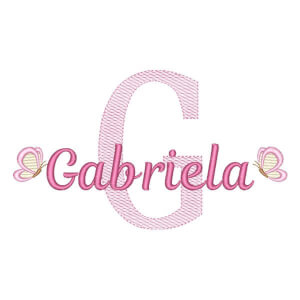 Monograma de Borboletas com Nome Letra G